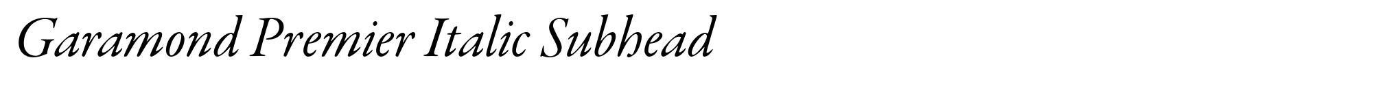 Garamond Premier Italic Subhead image